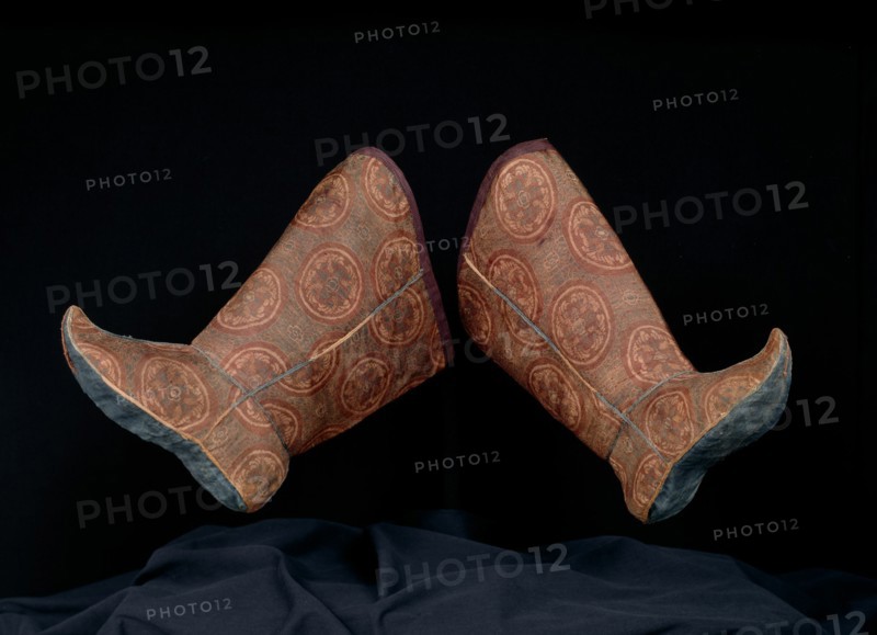 Pair of Woman's Boots with Tying Ribbon, China, Tang dynasty(618-906)/ Song dynasty(960-1279)... Creator: Unknown.
