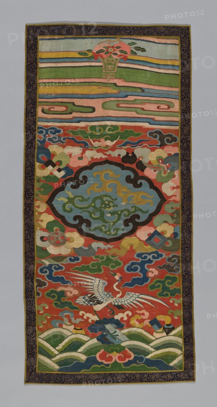 Panel (Furnishing Fabric), China, Qing dynasty (1644-1911), 1600/44. Creator: Unknown.