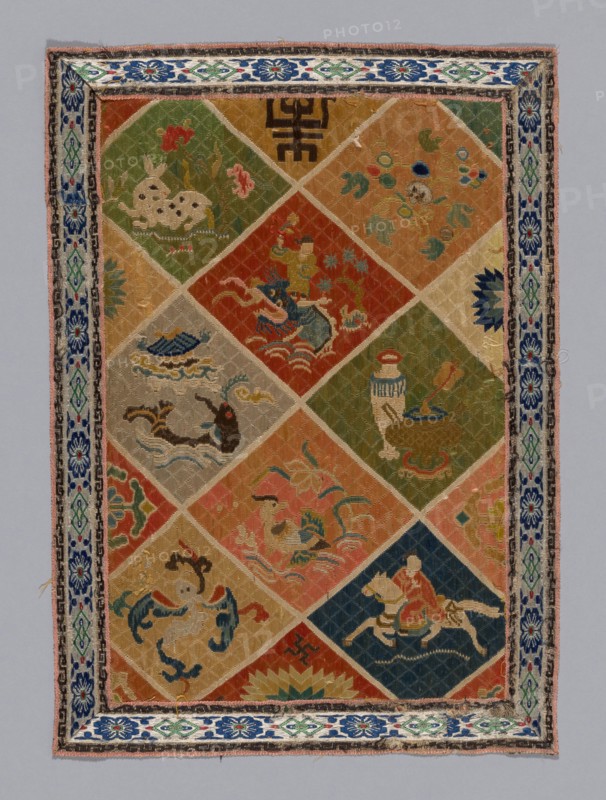 Panel (Dress Fabric), China, Qing dynasty (1644-1911), 1875/1900. Creator: Unknown.