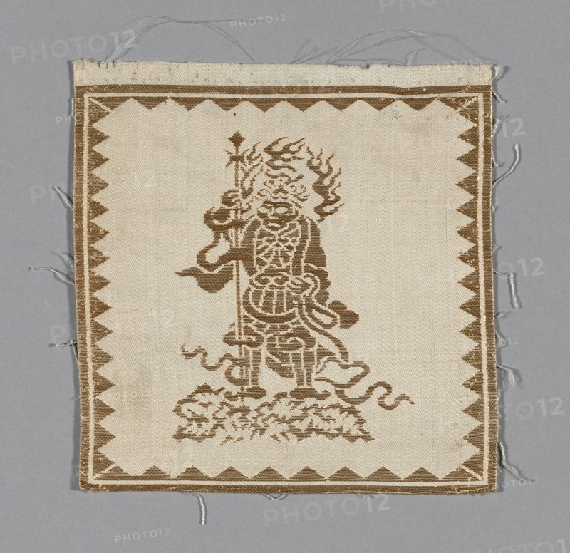 Fragment (Shitenno from Kesa), Japan, Meiji period (1868-1912), 1875/1900. Creator: Unknown.