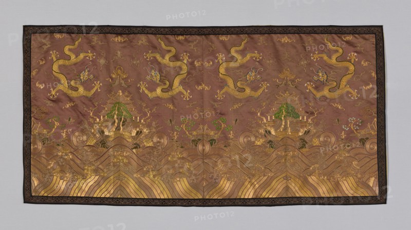 Panel (Dress Fabric), China, 1880/90, Qing dynasty(1644-1911). Creator: Unknown.