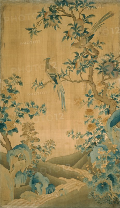 Panel (Furnishing Fabric), China, Qing dynasty(1644-1911), 1750/1800. Creator: Unknown.