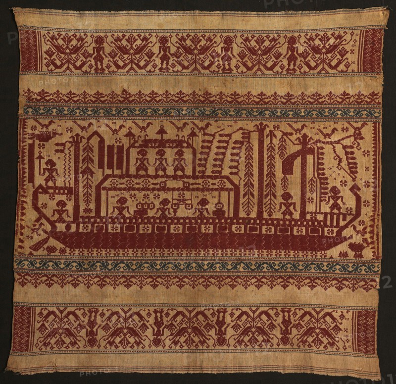 Ceremonial Cloth (tampan), Indonesia, Mid-19th century. Creator: Unknown.