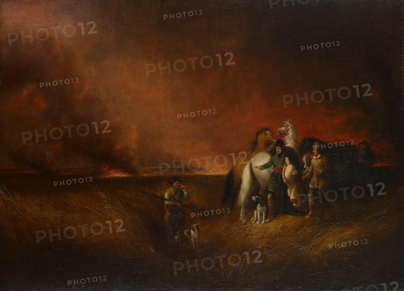 The Prairie on Fire, 1827. Creator: Alvan Fisher.