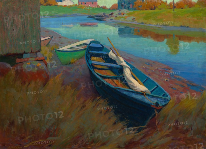 Boats at Rest, c. 1895. Creator: Arthur Wesley Dow.