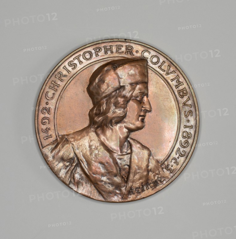 Two Medals Depicting Columbus, 1892. Creator: Unknown.