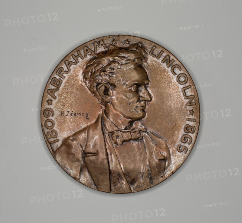 Three Medals Depicting Lincoln, 1865/94. Creator: Unknown.