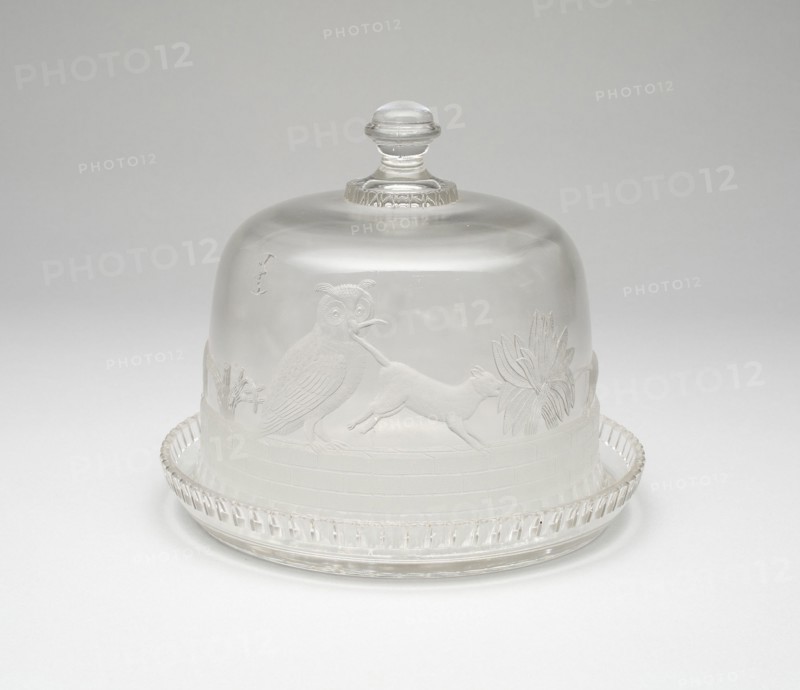 Owl and Pussycat covered tray, 1870/1900. Creator: Unknown.