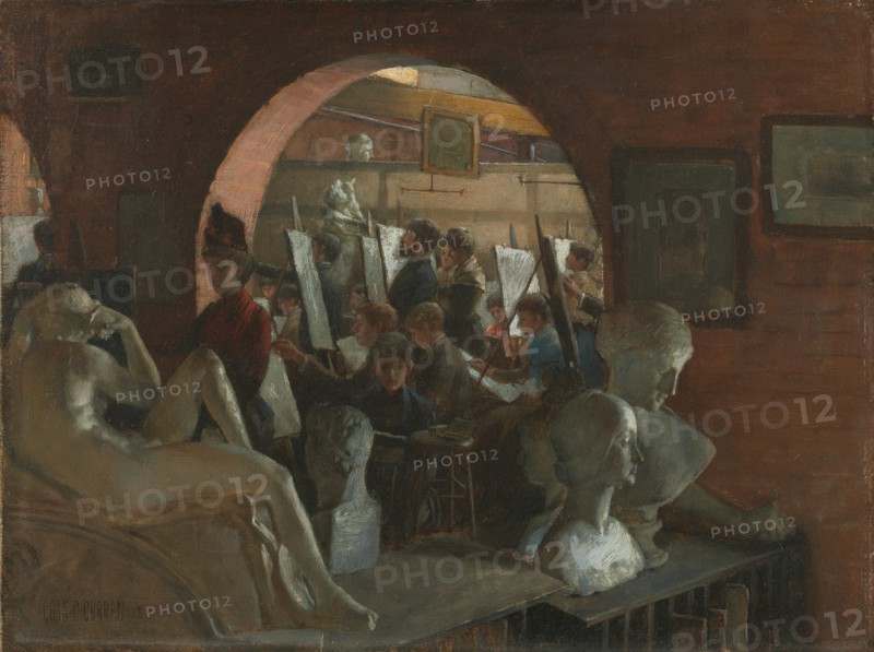 An Alcove in the Art Students' League, 1888. Creator: Charles C. Curran.