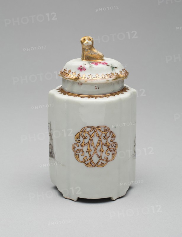 Tea Caddy with Cover, c. 1750. Creator: Unknown.