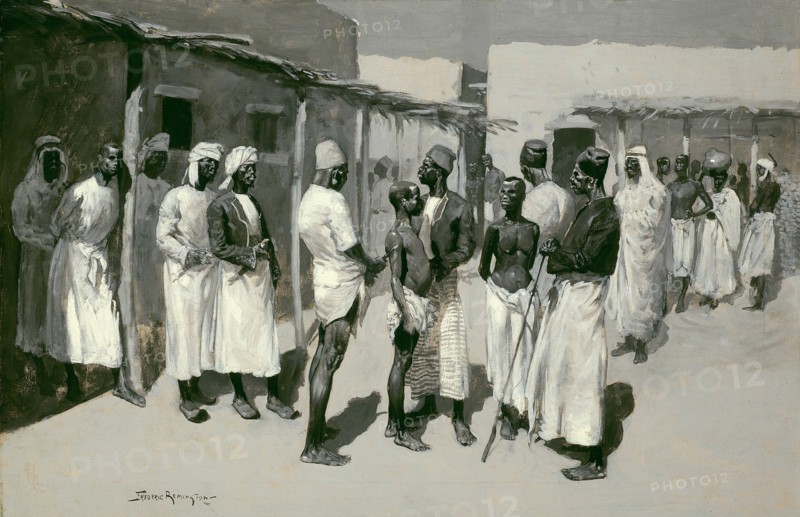 Slave Market, 1893. Creator: Frederic Remington.