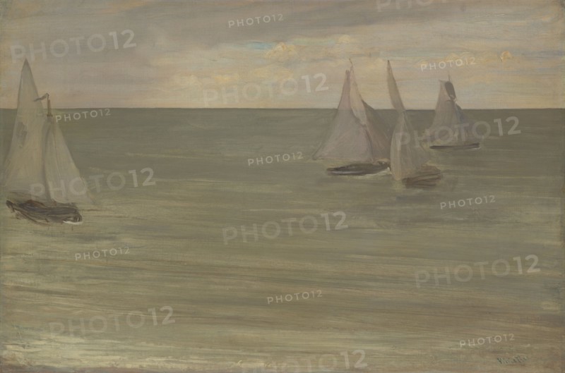 Trouville (Grey and Green, the Silver Sea), 1865. Creator: James Abbott McNeill Whistler.