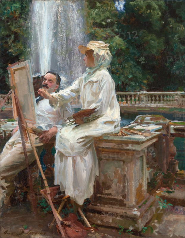 The Fountain, Villa Torlonia, Frascati, Italy, 1907. Creator: John Singer Sargent.