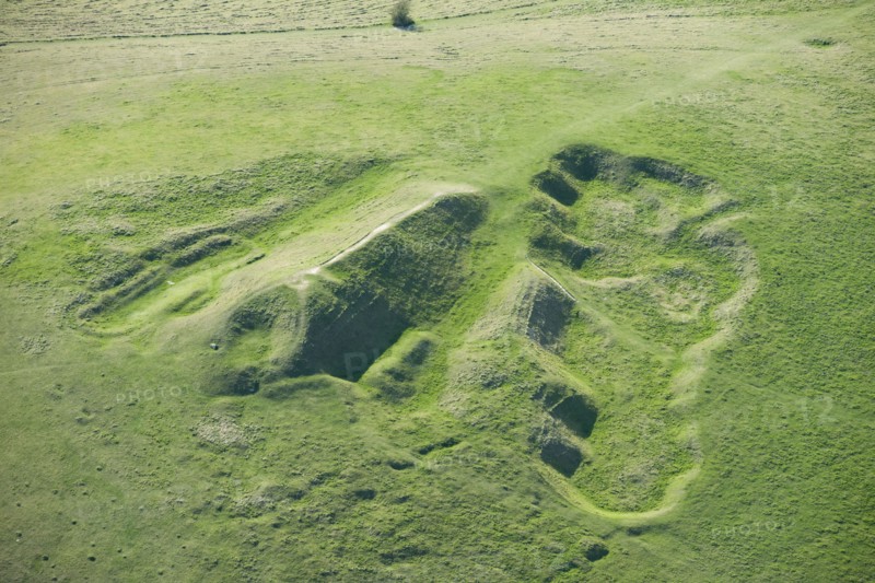 Adam's Grave long barrow on Walkers Hill, Wiltshire, 2015. Creator: Historic England.
