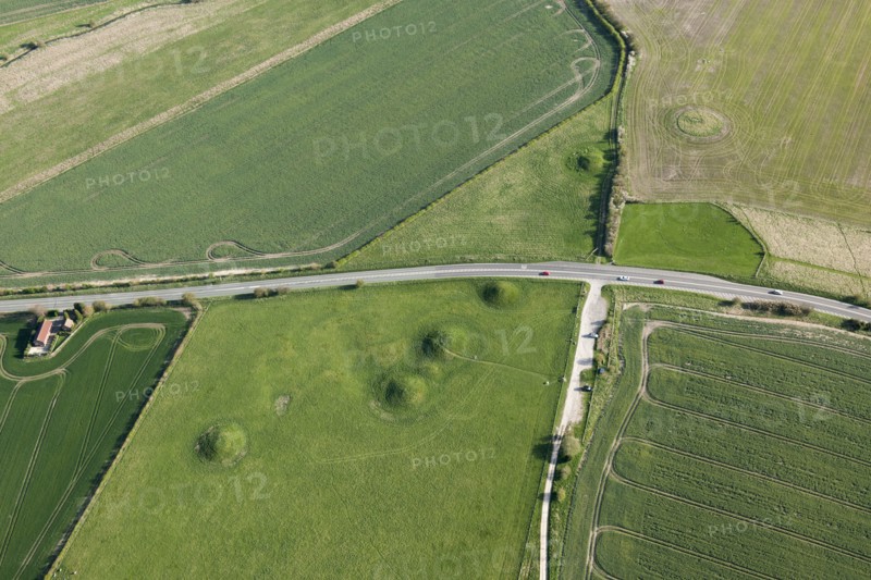 Overton Hill round barrow cemetery and The Sanctuary, Wiltshire, 2015. Creator: Historic England.