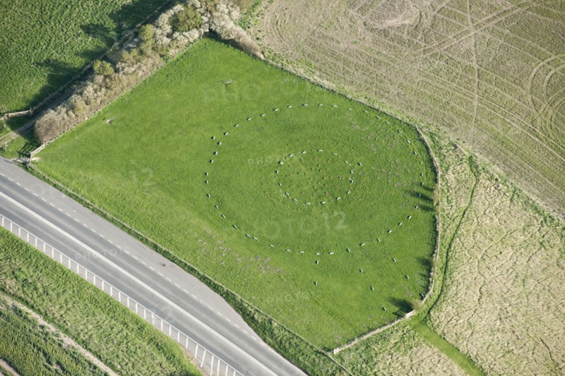The Sanctuary, site of Late Neolithic timber and stone circles, Wiltshire, 2015. Creator: Historic England.