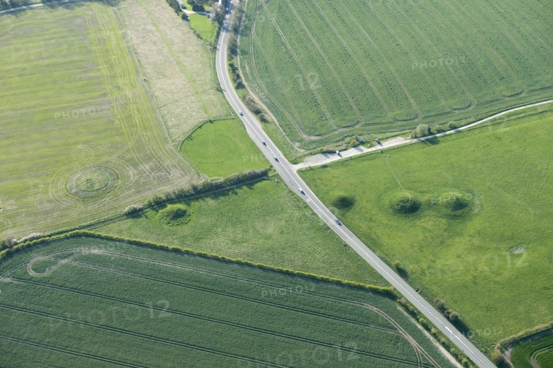 Overton Hill round barrow cemetery and The Sanctuary, Wiltshire, 2015. Creator: Historic England.