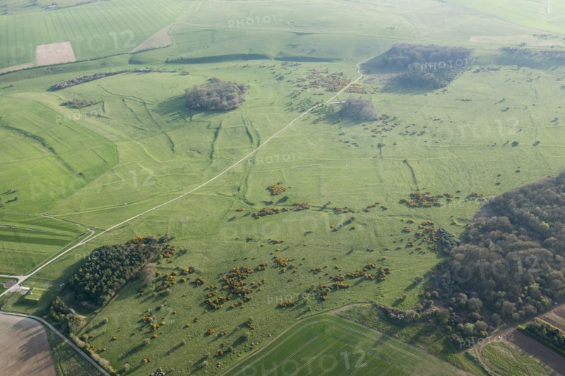 Prehistoric to post-medieval remains, Fyfield Down, Wiltshire, 2015. Creator: Historic England.