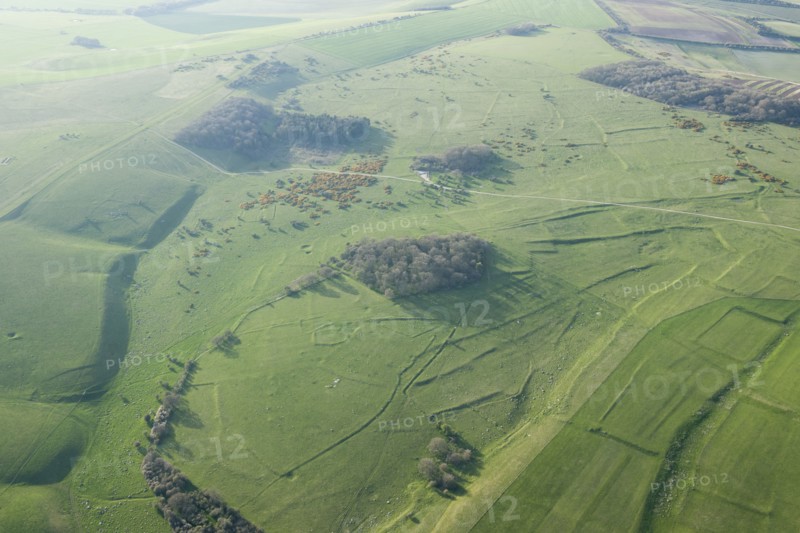 Prehistoric to post-medieval remains, Fyfield Down, Wiltshire, 2015. Creator: Historic England.