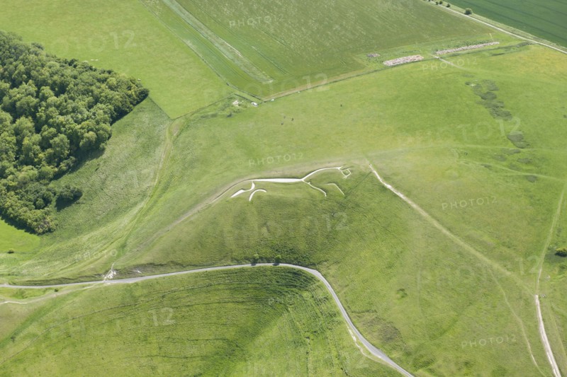 Uffington White Horse chalk figure, White Horse Hill, Oxfordshire, 2015. Creator: Historic England.
