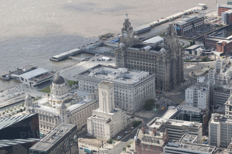 The Three Graces, Liverpool, 2015. Creator: Historic England.