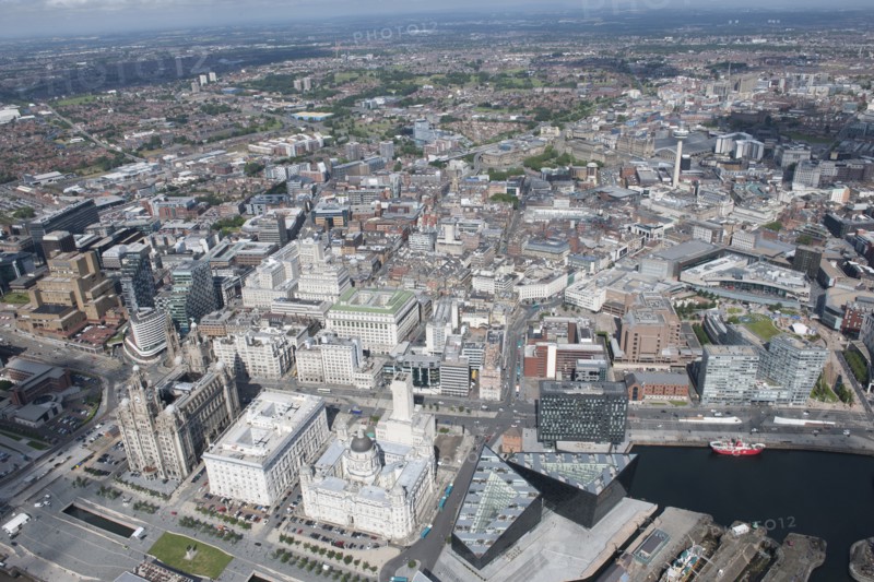 View of Liverpool from the historic waterfront, 2015. Creator: Historic England.