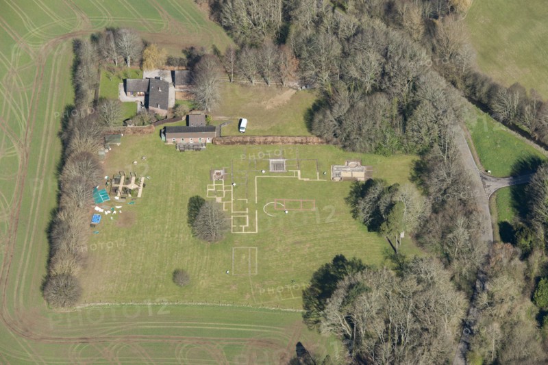Excavated remains of Rockbourne Roman Villa, West Park, near Fordingbridge, Hampshire, 2016. Creator: Historic England.