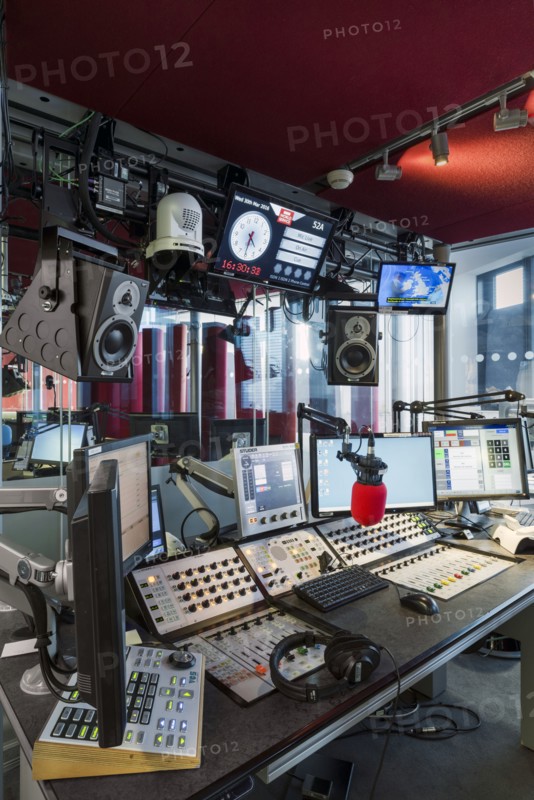 Radio studio, New Broadcasting House, Portland Place, Marylebone, London, 2016. Creator: Chris Redgrave.