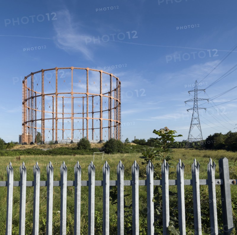 Leigh Road gas holder, East Ham, Newham, London, 2016. Creator: Chris Redgrave.