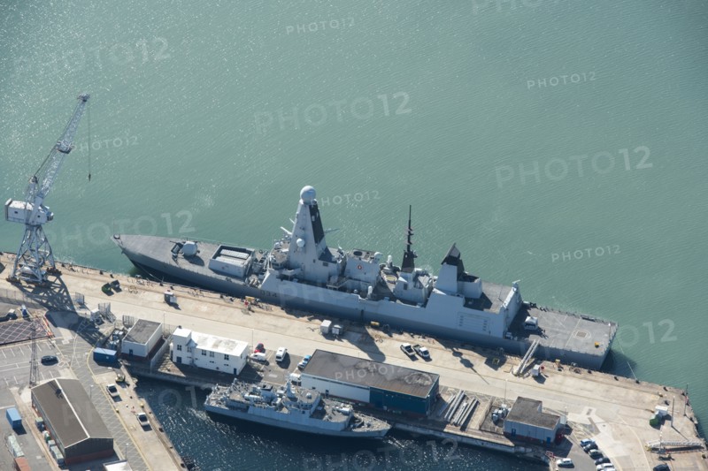Royal Navy destroyer HMS Diamond (D34), HM Naval Base, City of Portsmouth, 2018. Creator: Historic England.
