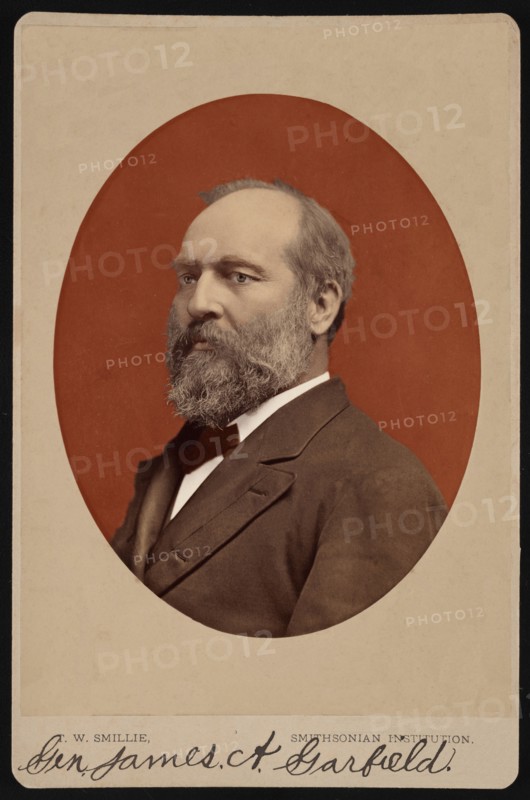 Portrait of James Abram Garfield (1831-1881), June 1880. (Colorised black and white print).