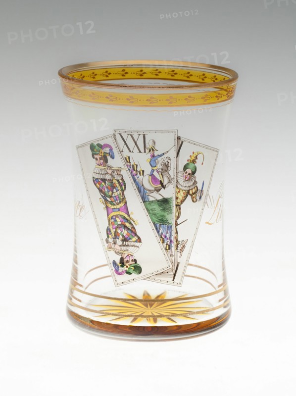 Beaker with Tarot Cards, Vienna, c. 1820.