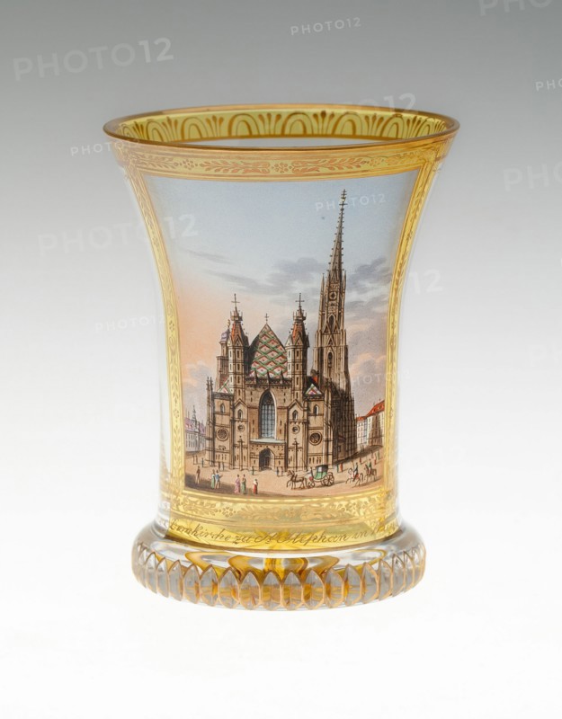 Beaker with St. Stephen's Cathedral, Vienna, Vienna, c. 1830.