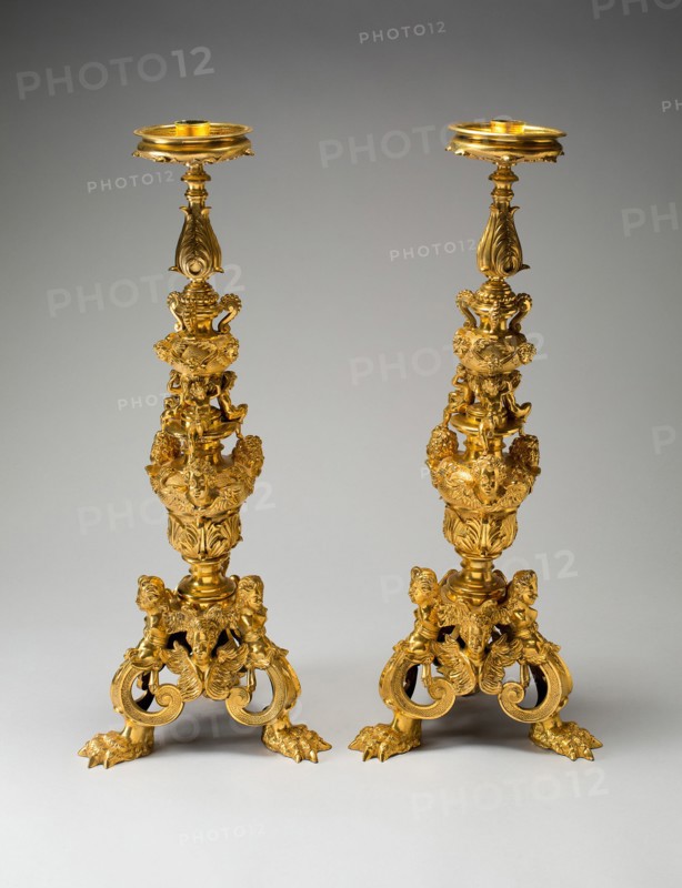Pair of Candlesticks, Italy, c. 1680.