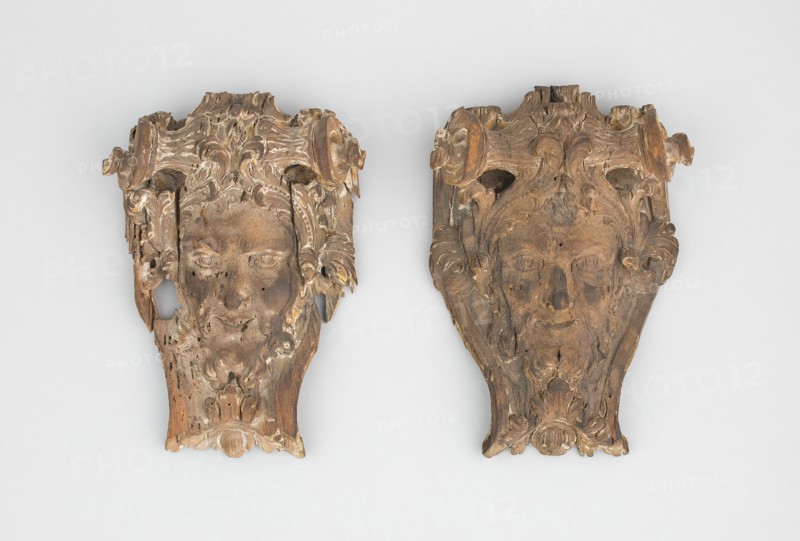 Pair of Masks, French, c. 1700.