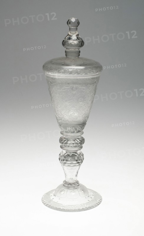 Goblet with Cover, Brunswick, c. 1750.  Johann Heinrich Balthasar (German, active 18th century)