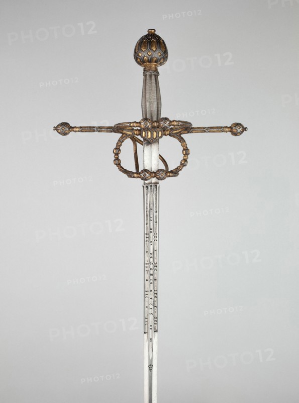 Rapier, Italy, Blade: dated 1616 Hilt: c. 1570.