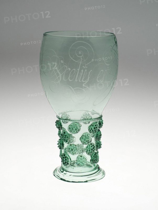 Prunted Beaker (Roemer), Netherlands, c. 1640.