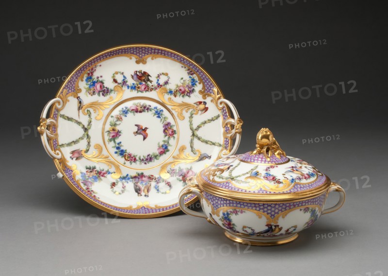 Covered Bowl and Stand (Écuelle), Sèvres, 1779.