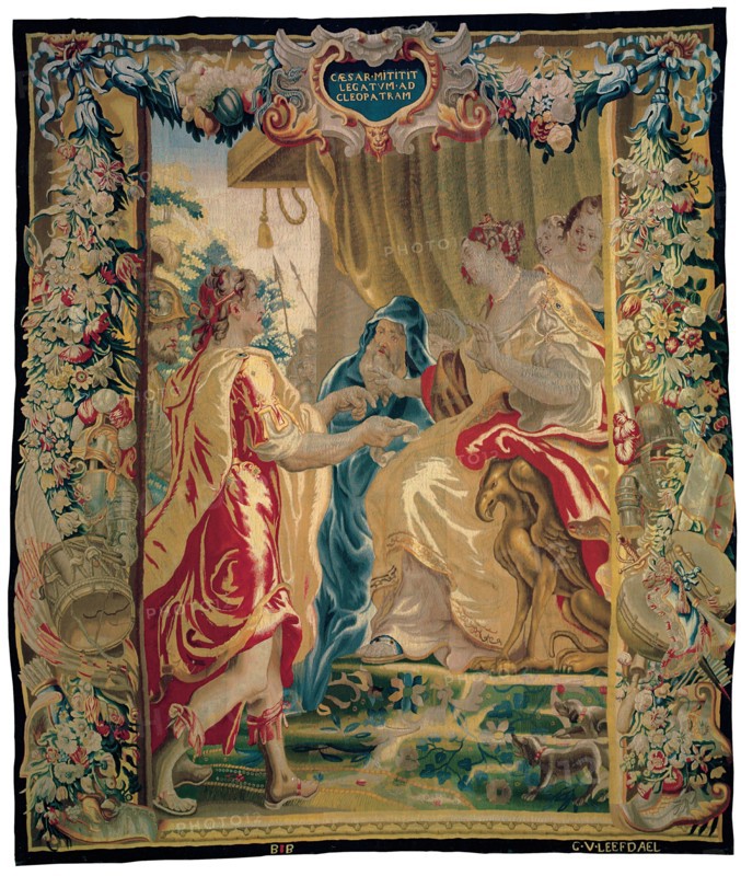 Caesar Sends a Messenger to Cleopatra, from 'The Story of Caesar and Cleopatra', Flanders, c. 1680. Woven at the workshop of Willem van Leefdael, after a design by Justus van Egmont.