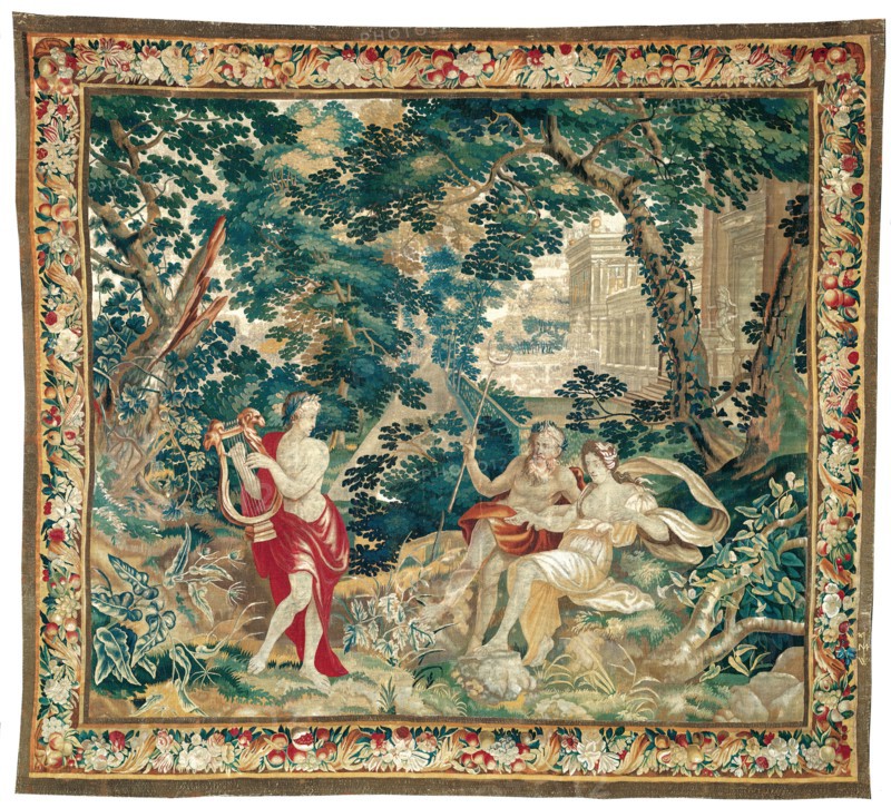 Orpheus Playing the Lyre to Hades and Persephone, from Orpheus and Eurydice or The Metamorphoses, Antwerp, c. 1685. Woven at the Wauters workshop, after a design probably by Peter Ykens and Pieter Spierinckx.