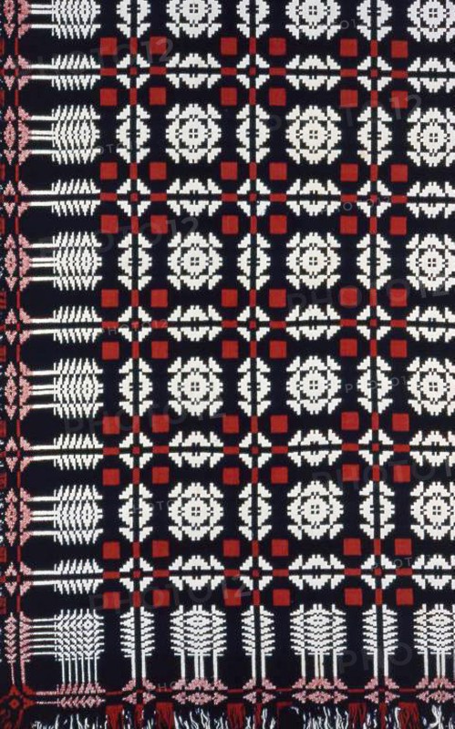 Coverlet, United States, c. 1840. Attributed to Mrs. Woodcock.
