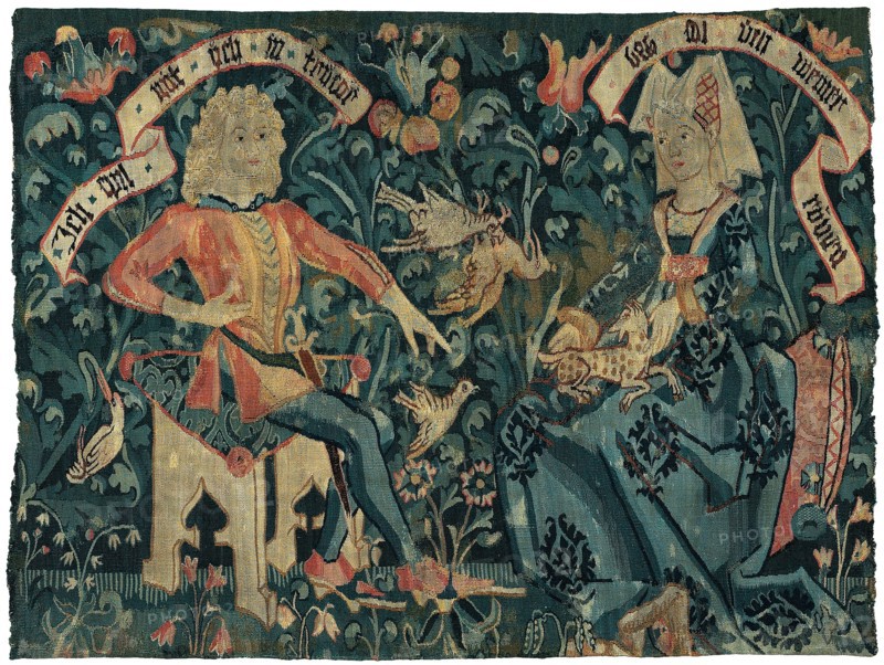 The Lovers, Basel, 1490/1500. Lovers pledging their faith to each other.