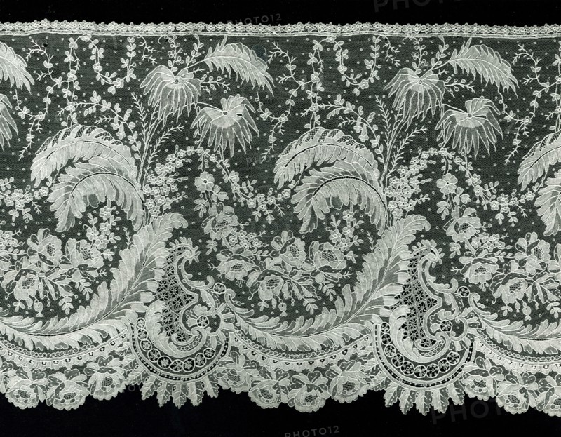 Flounce, Belgium, 1860s.
