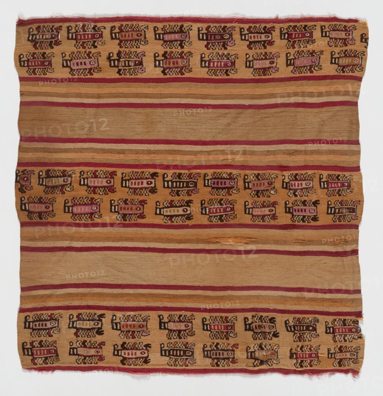 Fragment, Peru, 1000/1476. Scorpion motif.