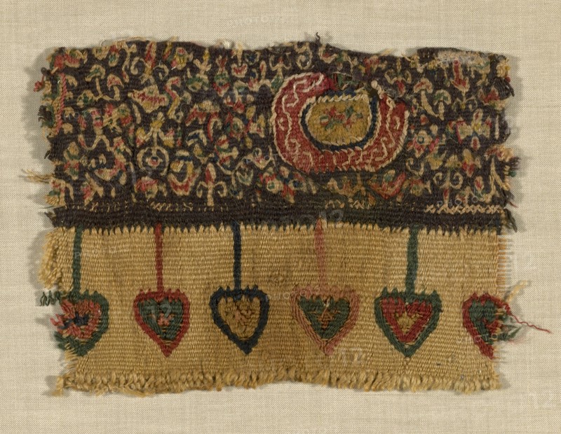 Fragment, Egypt, Roman period (30B.C.-641 A.D.)/ Sassanid period (621-629 A.D.)/ Arab period (641-669 A.D.), 6th/8th century.