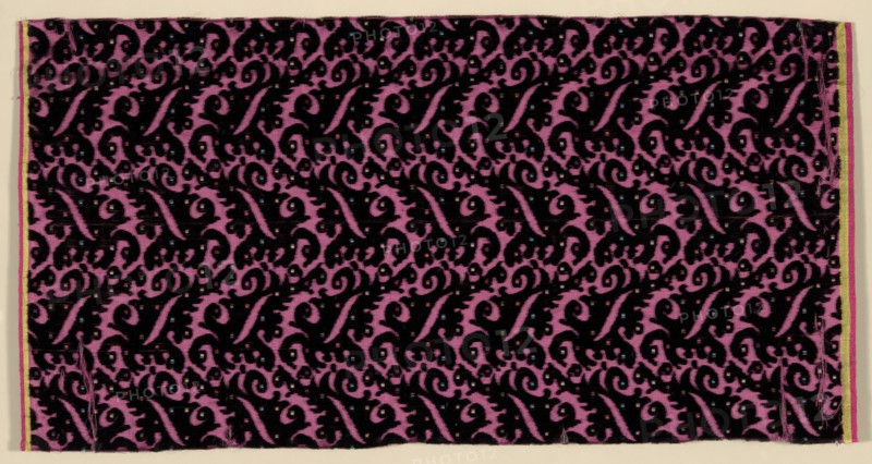 Fragment, United States, 1838/1855. Designed by Gertrude Rapp. Under the direction of Gertrude Rapp, members of the Harmony Society, a small pious sect of Lutheran immigrants, raised silkworms and wove silk textiles.