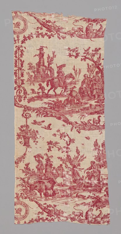 La Liberté Americaine (American Liberty) (Furnishing Fabric), France, 1783/89. Designed by Jean Baptiste Huet after medallion designed by Augustin Dupré.