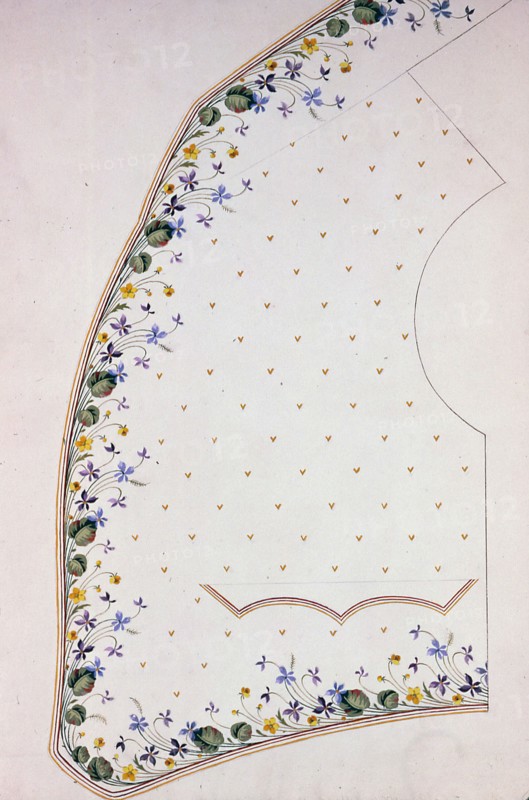 Waistcoat Design, England, 1830s/40s.