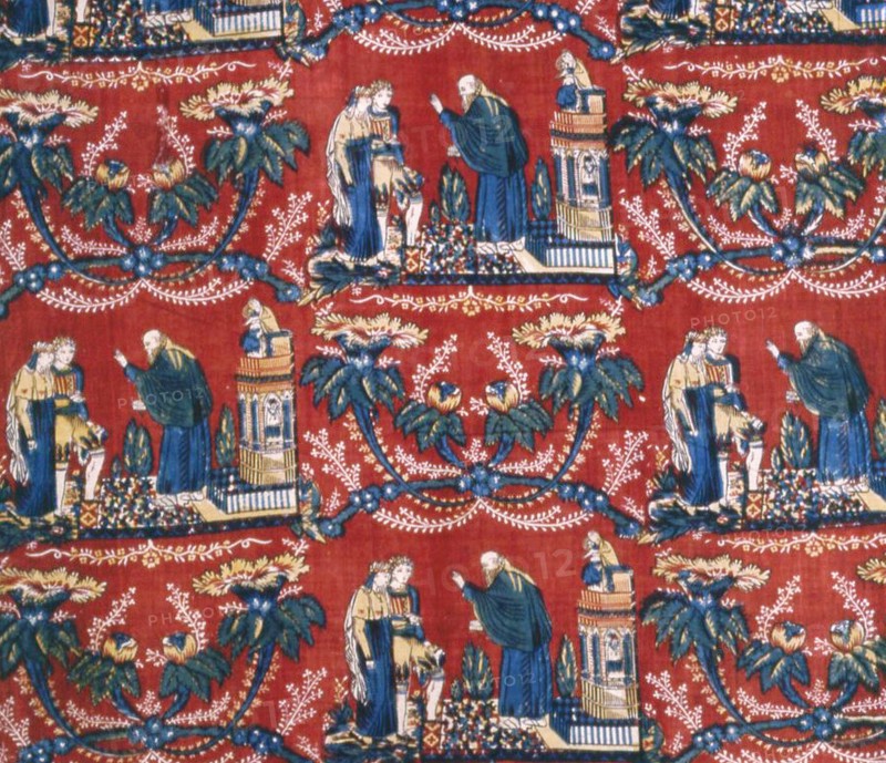 Le Mariage (Furnishing Fabric), Bolbec, c. 1810. Engraved by Alexis Nicolas Nöel after a design by Jean Baptiste Mallett.